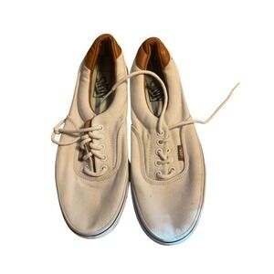 Vans Era Lace Up Sneakers White Leather Trim Men's Size 8.5